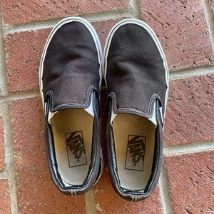 Vans Black Slip Ons